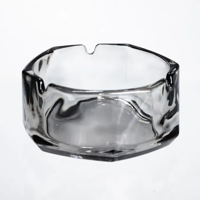 Попільничка скляна Diamond Faceted 12 см, сірий Yiwu HP-34-79 (HP-34-79) - изображение 5