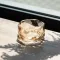 Попільничка скляна Diamond Faceted 12 см, золотистий Yiwu HP-34-78 (HP-34-78)