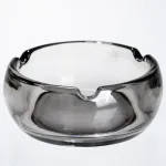 Попільничка скляна Round Cigar 12 см, сірий Yiwu HP-34-77 (HP-34-77)