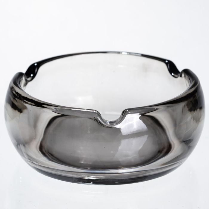 Попільничка скляна Round Cigar 12 см, сірий Yiwu HP-34-77 (HP-34-77) - изображение 1