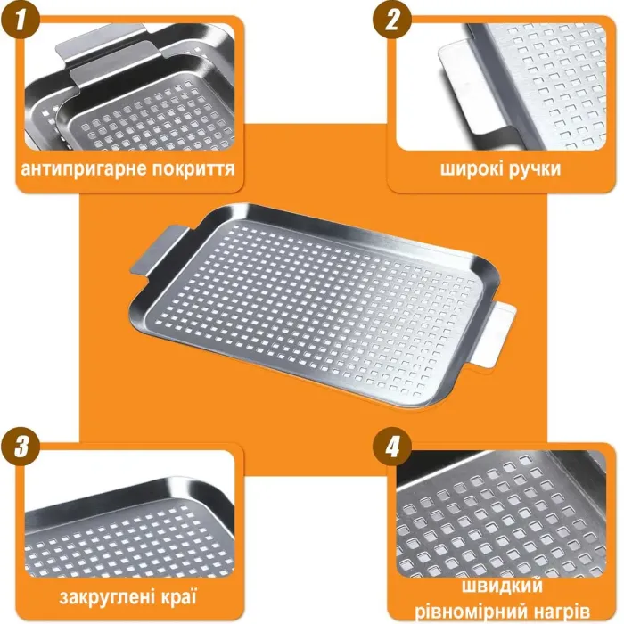 Перфорований вок-деко 41,8 x 2,5 x 25,3 см GRILLI 777625 - зображення 3