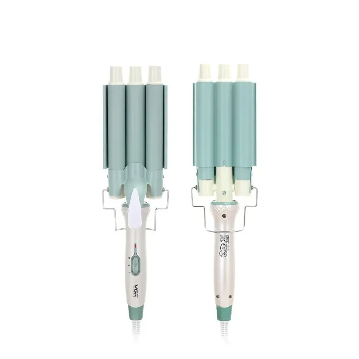 Плойка для волосся потрійна з регулятором температури керамічна VGR HP-V-595 (HP-V-595) - изображение 3