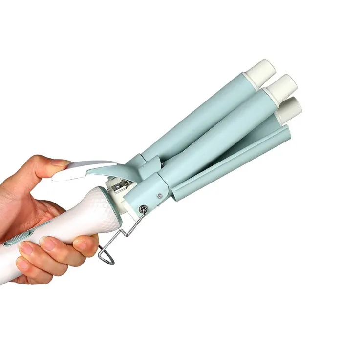 Плойка для волосся потрійна з регулятором температури керамічна VGR HP-V-595 (HP-V-595) - изображение 4