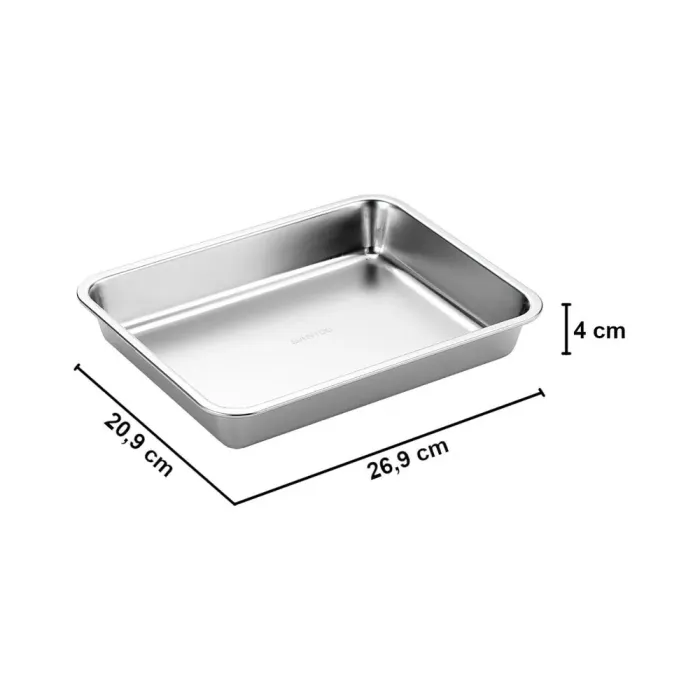 Піддон з нержавіючої сталі для гриля SANTOS, малий, 26,9 х 4 х 20,9 см 899416 - изображение 4