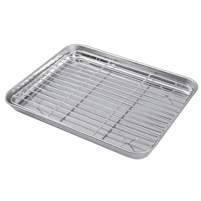 Піддон з нержавіючої сталі з решіткою 26,5 x 2,8 x 20,5 см GRILLI 777627 - зображення 2