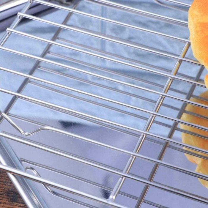 Піддон з нержавіючої сталі з решіткою 31,5 x 2,8 x 24,5 см GRILLI 777628 - зображення 7