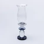 Підсвічник скляний 7×25.5 см підсвічник декоративний келих на ніжці (HP-4-1S)