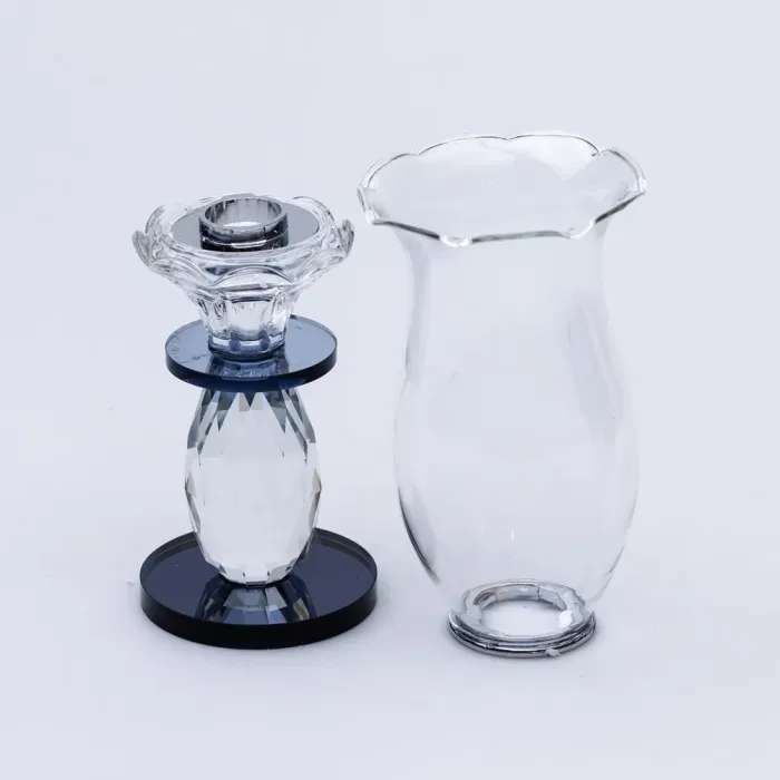 Підсвічник скляний 7×25.5 см підсвічник декоративний келих на ніжці (HP-4-1S) - зображення 2