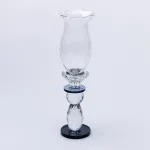 Підсвічник скляний 7×9 см підсвічник декоративний келих на ніжці (HP-4-2M)