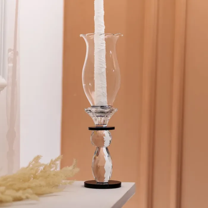 Підсвічник скляний 7×9 см підсвічник декоративний келих на ніжці (HP-4-2M) - изображение 4