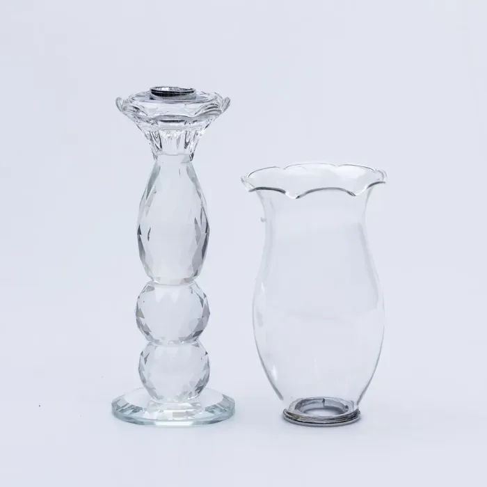 Підсвічник скляний 7×31.5 см підсвічник декоративний келих на ніжці (HP-4-5M) - изображение 2