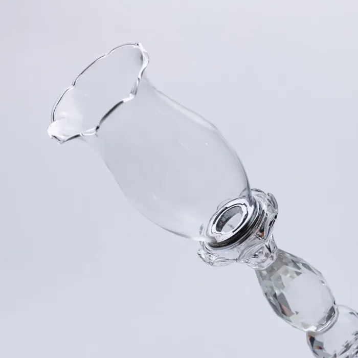 Підсвічник скляний 7×31.5 см підсвічник декоративний келих на ніжці (HP-4-5M) - изображение 3