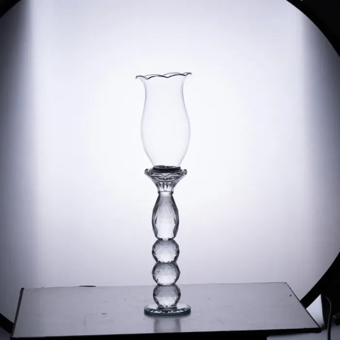 Підсвічник скляний 7×31.5 см підсвічник декоративний келих на ніжці (HP-4-5M) - изображение 4