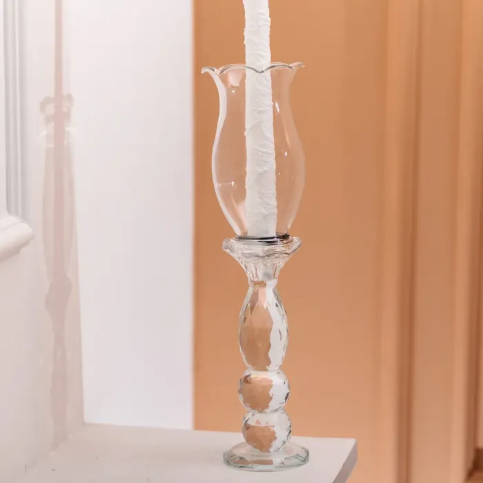 Підсвічник скляний 7×31.5 см підсвічник декоративний келих на ніжці (HP-4-5M) - изображение 5