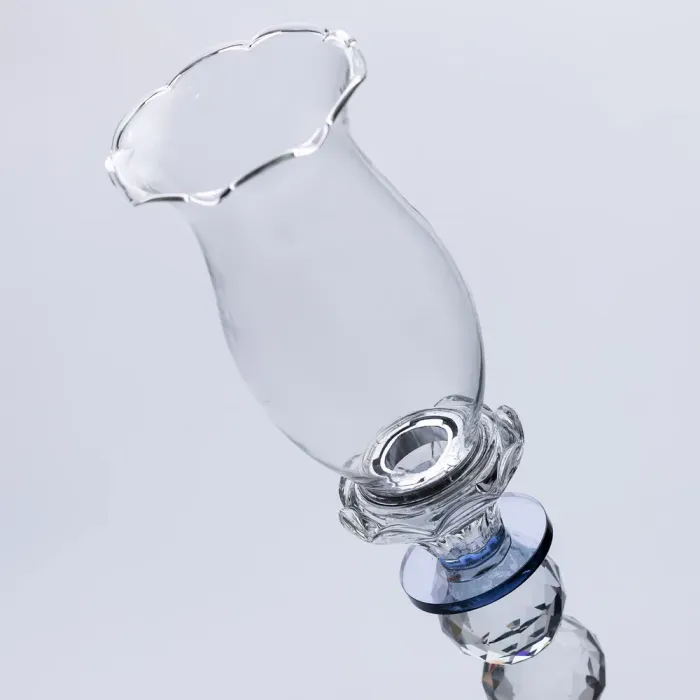 Підсвічник скляний 7×32 см підсвічник декоративний келих на ніжці (HP-4-3L) - изображение 3