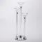 Підсвічник скляний на 3 свічки 12×37 см підсвічник декоративний прозорий на ніжці (HP-4-17)