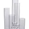 Підсвічник скляний на 5 свічок 20×72.5 см підсвічник декоративний прозорий на ніжці (HP-4-64)
