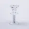 Підсвічник скляний на ніжці 6×12 см декоративний прозорий підсвічник на стіл (HP-4-60M)