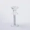 Підсвічник скляний на ніжці 6×15 см декоративний прозорий підсвічник на стіл (HP-4-61L)