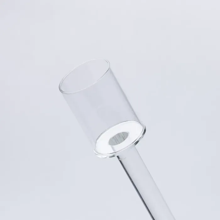 Підсвічник скляний на ніжці 8×36 см підсвічник келих декоративний прозорий (HP-4-44M) - изображение 2