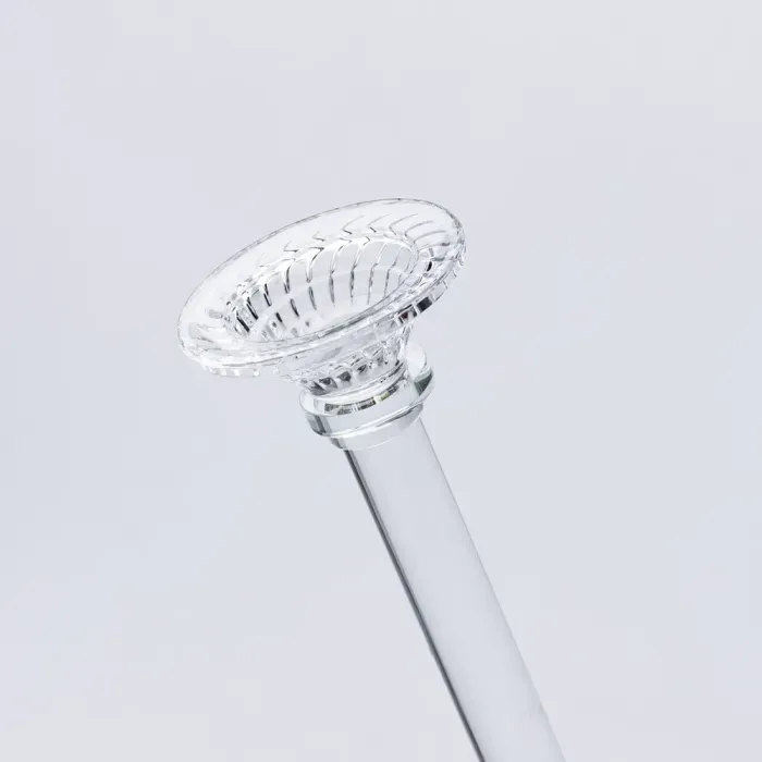 Підсвічник скляний на тонкій ніжці 9×29 см прозорий декоративний підсвічник на стіл (HP-4-7S) - изображение 2