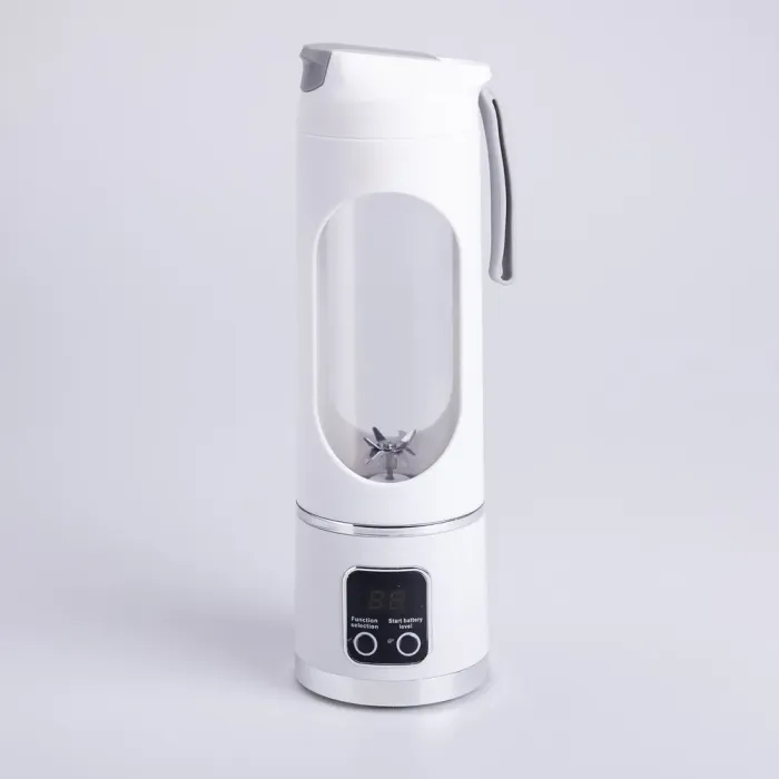 Портативний блендер для смузі на акумуляторі 450 мл блендер пляшка 25 Вт USB Білий (HP-11-10W) - изображение 1