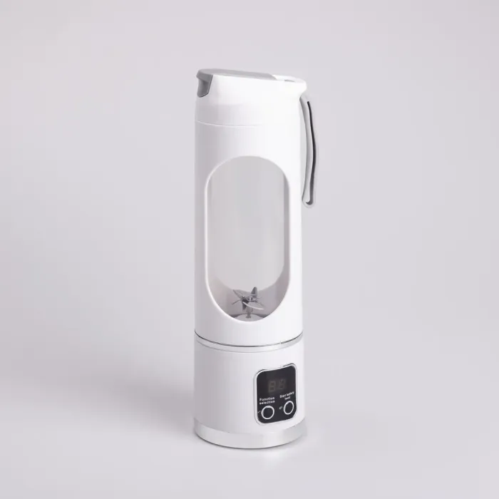 Портативний блендер для смузі на акумуляторі 450 мл блендер пляшка 25 Вт USB Білий (HP-11-10W) - изображение 3