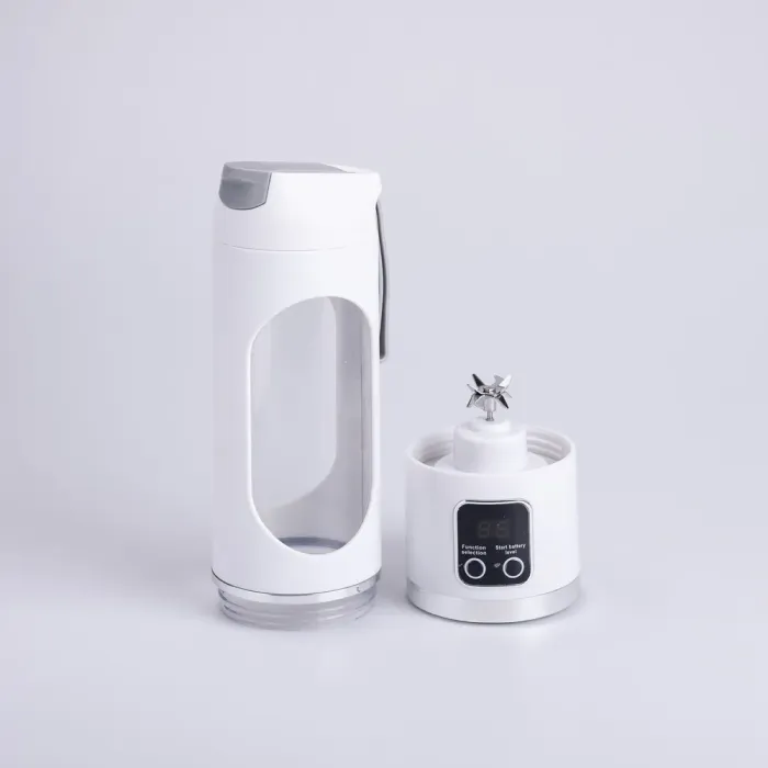 Портативний блендер для смузі на акумуляторі 450 мл блендер пляшка 25 Вт USB Білий (HP-11-10W) - изображение 4