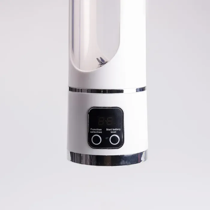 Портативний блендер для смузі на акумуляторі 450 мл блендер пляшка 25 Вт USB Білий (HP-11-10W) - изображение 8