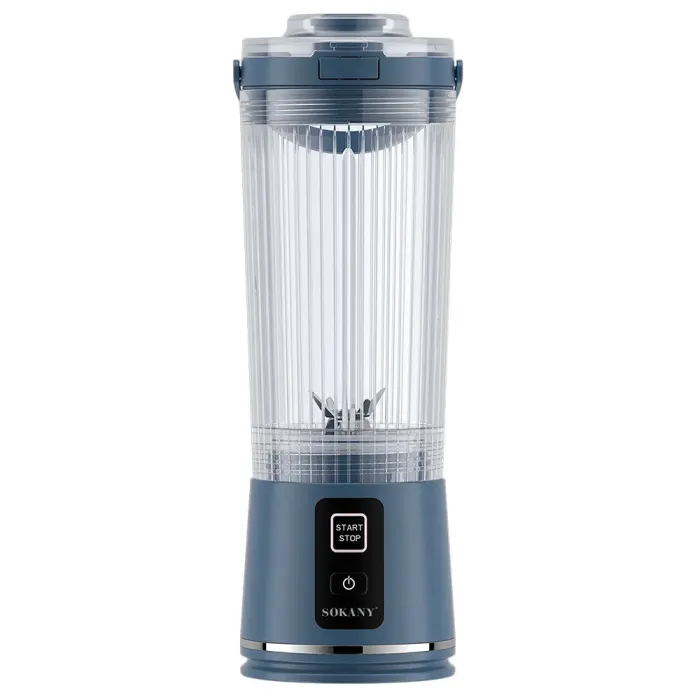 Портативний блендер-шейкер на акумуляторі 500 мл USB Синій SK-01023BL (SK-01023BL) - зображення 1