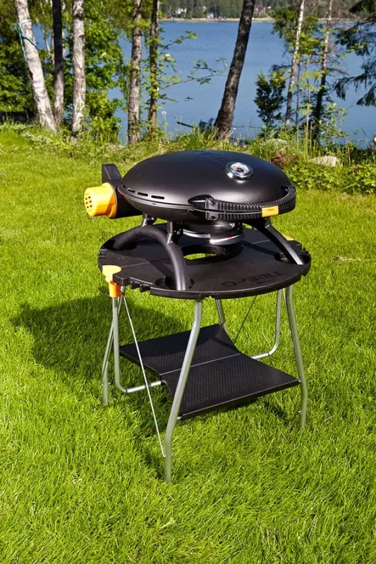 Портативний переносний газовий гриль O-GRILL 600T, чорний + шланг в подарунок! - зображення 13