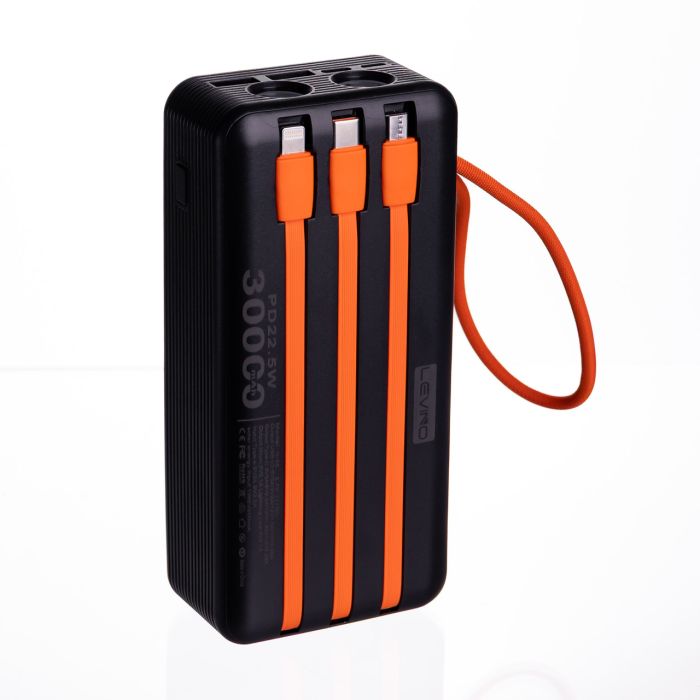 Повербанк зі швидким заряджанням та 3 шнурами 30000 mAh портативний зарядний пристрій powerbank заряджання для телефона HP-N56 (HP-N56) - изображение 3