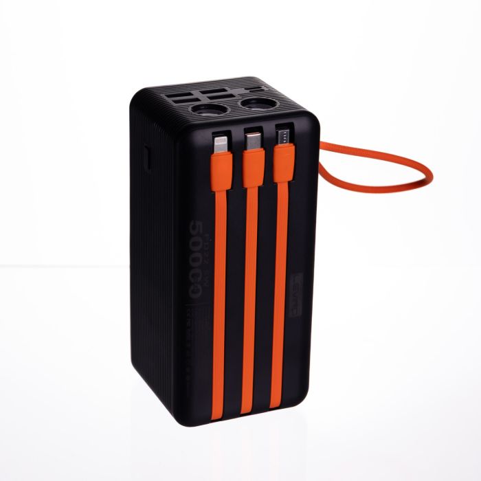 Повербанк зі швидким заряджанням та 3 шнурами 50000 mAh портативний зарядний пристрій powerbank заряджання для телефона HP-N57 (HP-N57) - изображение 3