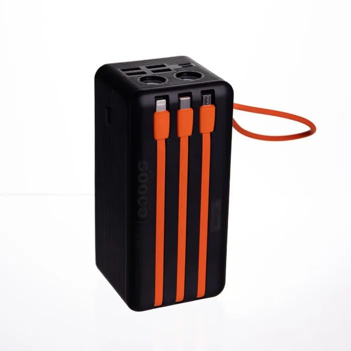 Повербанк зі швидким заряджанням та 3 шнурами 50000 mAh портативний зарядний пристрій powerbank заряджання для телефона HP-N57 (HP-N57) - зображення 3