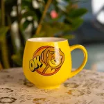 Святкова порцелянова чашка "Веселі Герої" 400 мл, Кружка дитяча із порцеляни на подарунок Жовта FM-13OK (FM-13OK)