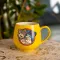 Святкова порцелянова чашка "Веселі Герої" 400 мл, Кружка дитяча із порцеляни на подарунок Жовта FM-13NO (FM-13NO)