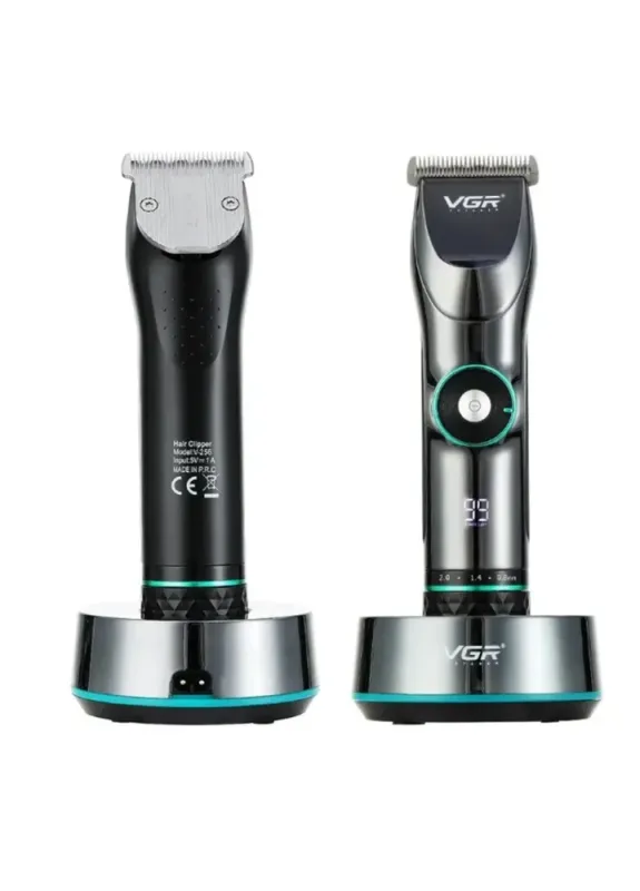 Професійна машинка для стрижки волосся та бороди з LED-дисплеєм та підставкою VGR V-256 (HP-V-256) - изображение 2
