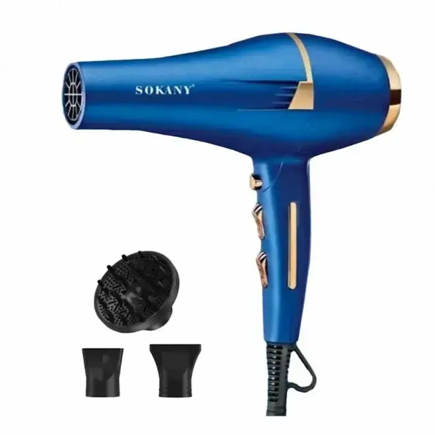 Професійний фен для волосся з насадками концентратор і дифузор 2400 Вт Sokany SK-14001 (SK-14001) - изображение 1