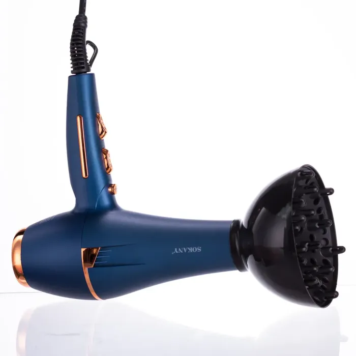 Професійний фен для волосся з насадками концентратор і дифузор 2400 Вт Sokany SK-14001 (SK-14001) - изображение 6