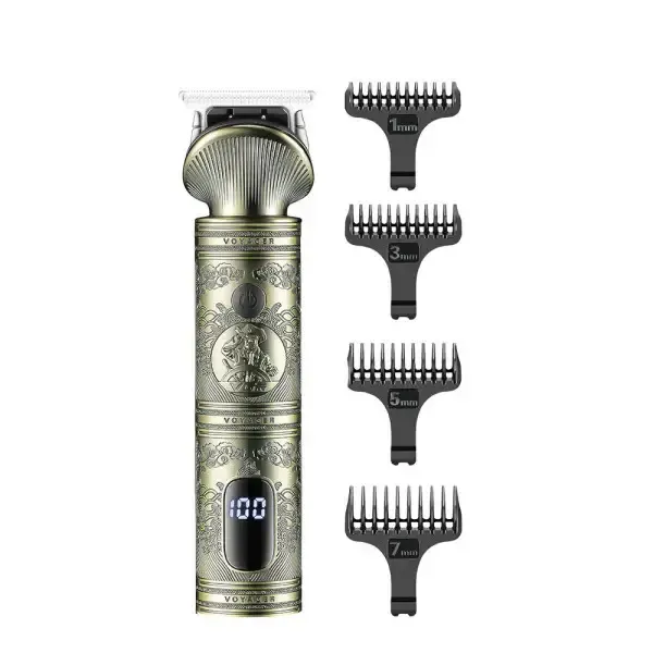 Професійний тример акумуляторний V-962 з 4 насадками для стрижки вусів та бороди USB 5 В V962SL (V962SL) - изображение 1