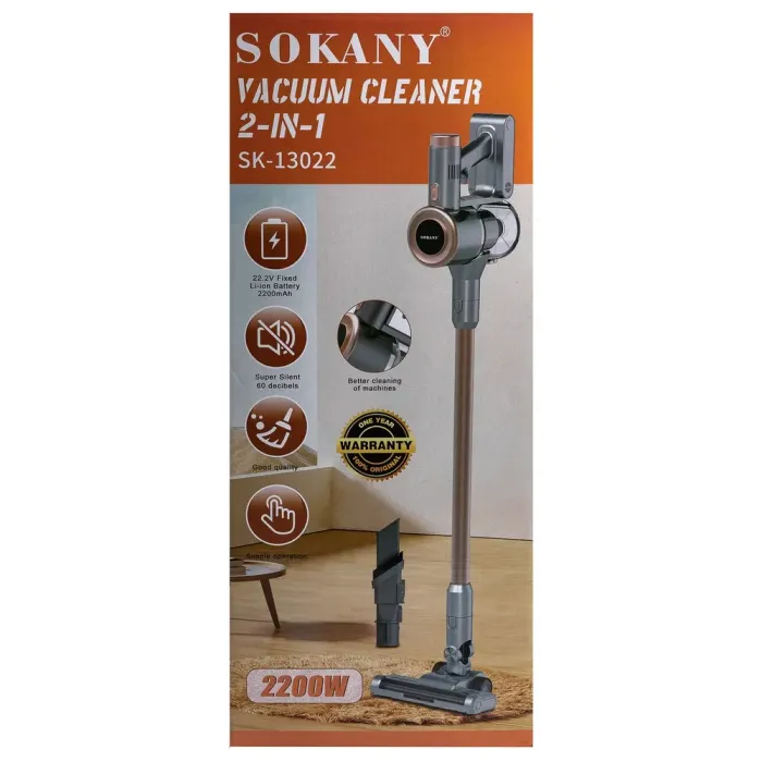 Пилосос на акумуляторі вертикальний ручний Sokany 2200 Вт бездротовий для сухого прибирання (SK-13022) - зображення 10