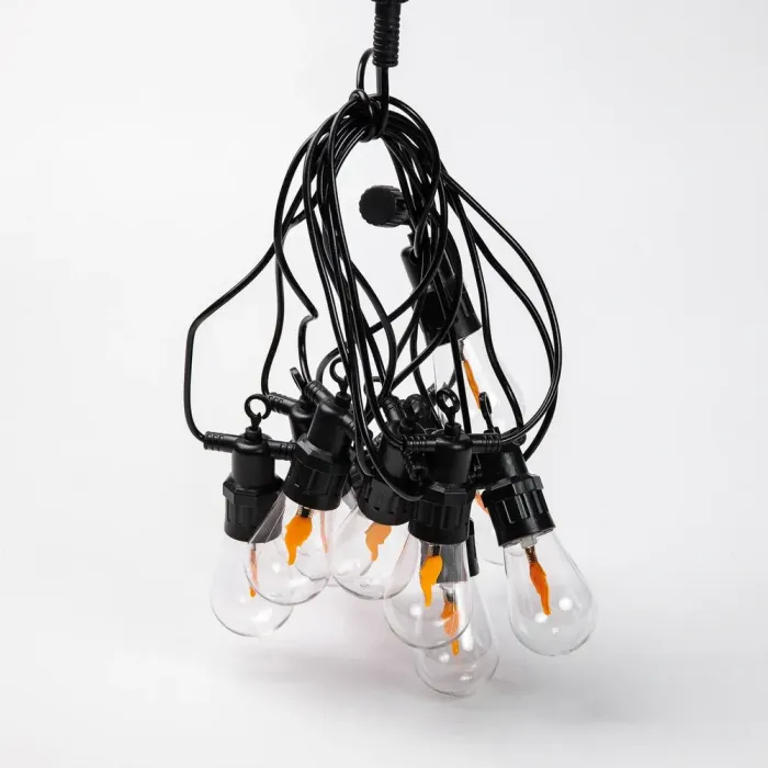 Ретро гірлянда вулична 10 LED лампочок 5 метрів А60 (S141) - зображення 7