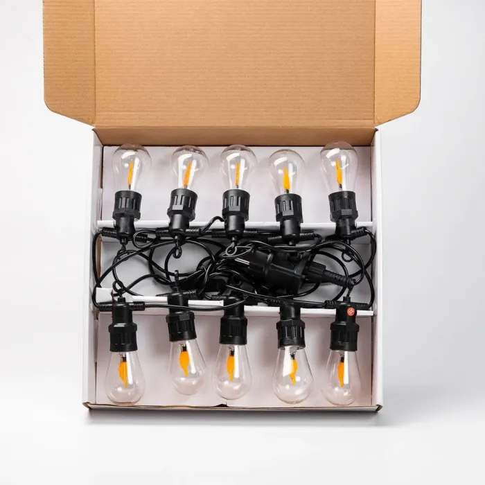 Ретро гірлянда вулична 10 LED лампочок 5 метрів А60 (S141) - зображення 10