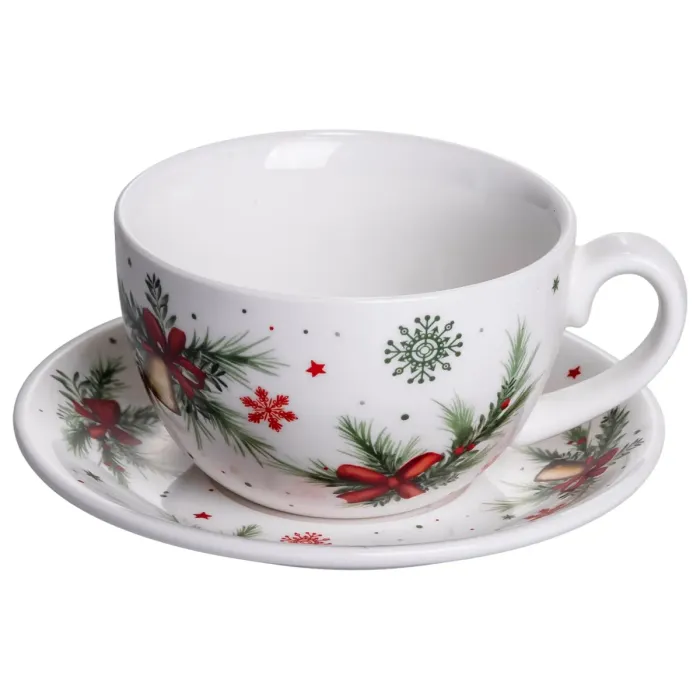 Різдвяний столовий сервіз новорічний 32 предмети на 6 персон порцеляновий SG-32 (SG-32) - зображення 3