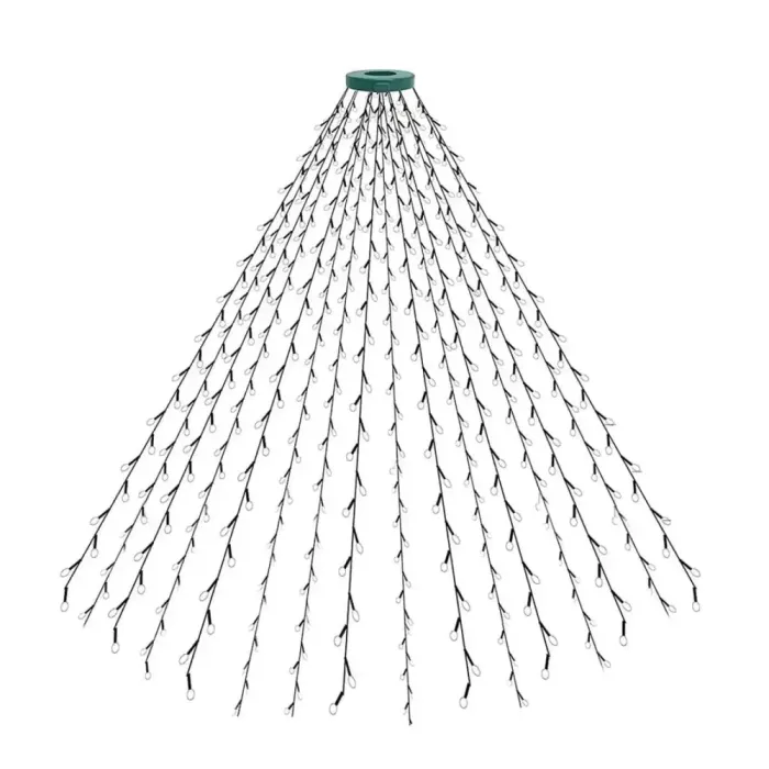 Гірлянда з кільцем на ялинку 2 метри Smart 200 led керування телефоном та пульт USB прозорий провід кольорова (1733042W) - зображення 7