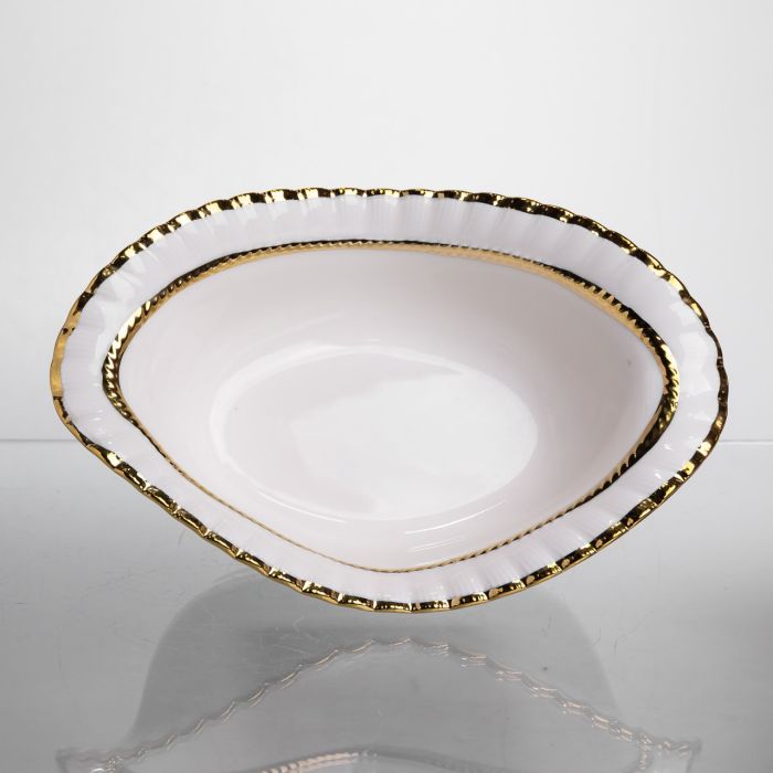 Салатниця порцелянова Sofia Gold 25 см Yiwu AP-23 (AP-23) - зображення 5