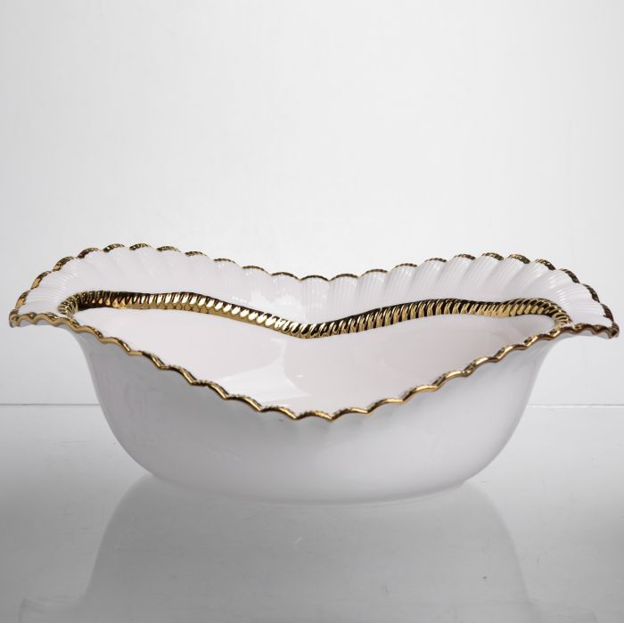 Салатниця порцелянова Sofia Gold 31 см Yiwu AP-23-1 (AP-23-1) - зображення 1