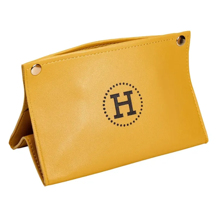 Салфетка автомобильная из эко кожи 207.511.5 см органайзер для салфеток, Желтый (HP-3-213Y) - изображение 2