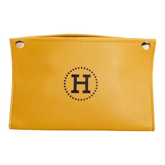 Салфетка автомобильная из эко кожи 207.511.5 см органайзер для салфеток, Желтый (HP-3-213Y) - изображение 3