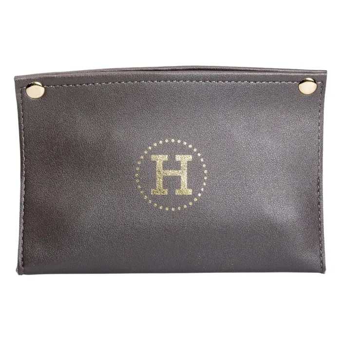 Серветниця автомобільна з еко шкіри 20х7.5х11.5 см органайзер для серветок, Сірий (HP-3-213G) - зображення 3